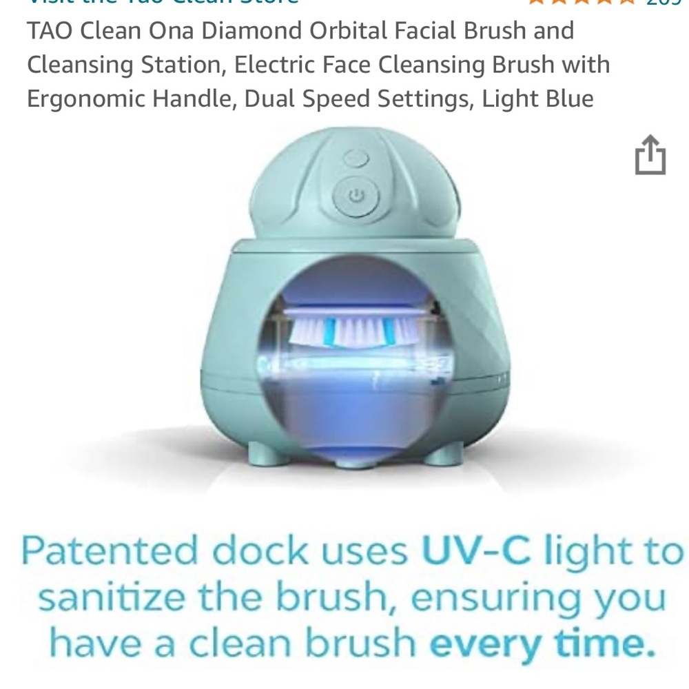 New in box TAO Clean Facial Brush &docking station
